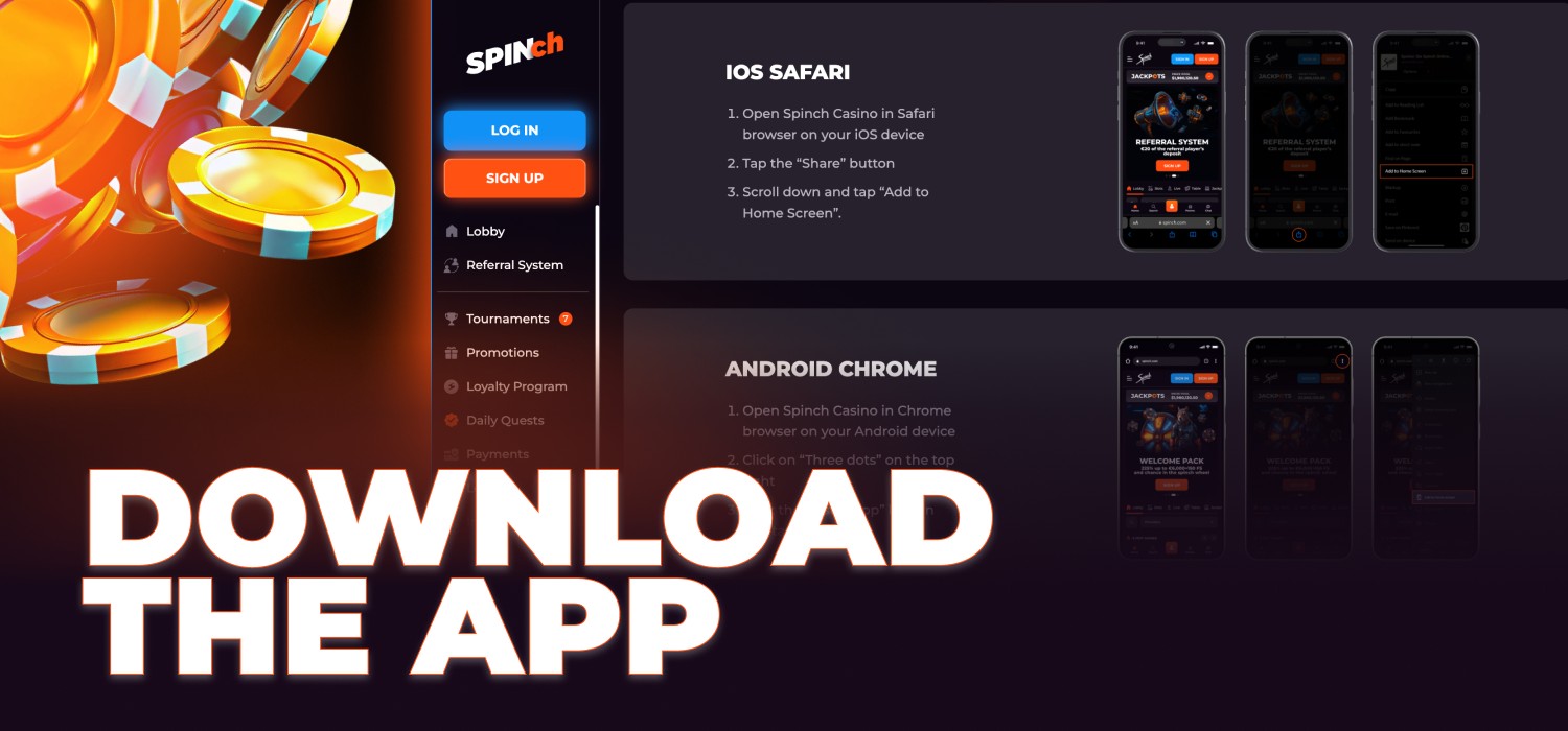 mobile application of spinch
