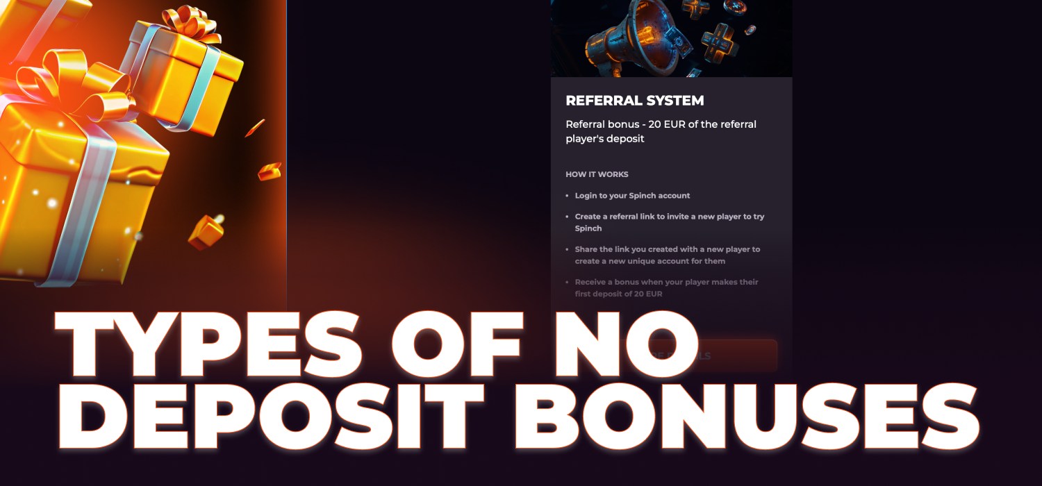 types of no deposit bonuses